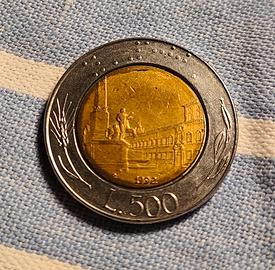 Moneta da Collezione 500 lire anno 1992