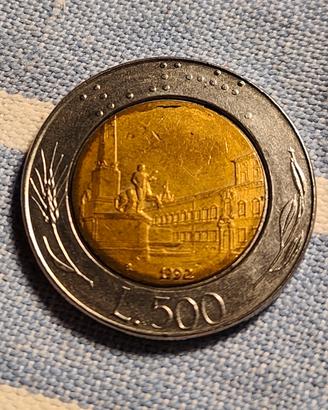 Moneta da Collezione 500 lire anno 1992