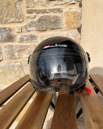 Casco Jet S-LINE – Taglia M – Nero Lucido