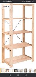 scaffale. Legno acciaio . NUOVO 