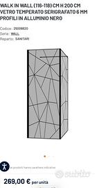 Vetro doccia walk in wall