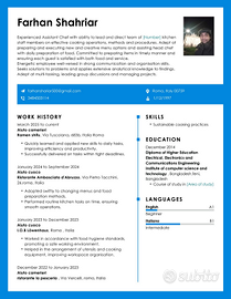 Cercavo lavoro come aiuto cuoco