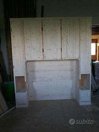 Armadio a ponte in massello di abete