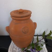 Orcio in terracotta artigianale con coperchio A.R