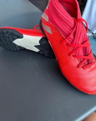 Scarpe da Calcio Adidas Nemeziz Rosse con Calzino
