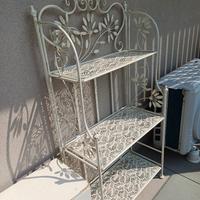 Scaffale shabby chick metallo bianco