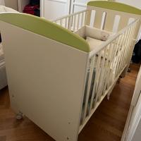 Lettino Neonato con Sponde – Bianco e Verde