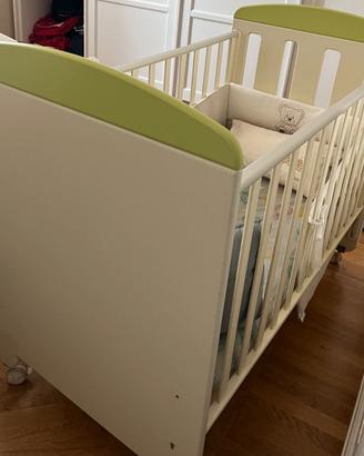 Lettino Neonato con Sponde – Bianco e Verde
