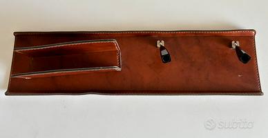 Accessorio da scrivania in pelle vintage