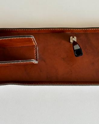 Accessorio da scrivania in pelle vintage
