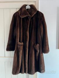 Conbipel Real Mink Fur Long Coat – Dark Brown – Ma