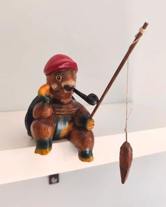 Tartaruga Pescatore Portafortuna Legno