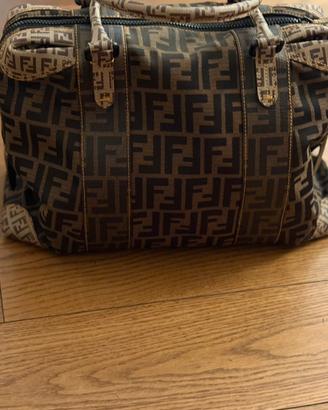 Fendi bauletto zucca ff in tela