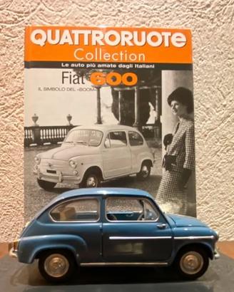 Fiat 600 scala 1/24 Quattroruote Collection
