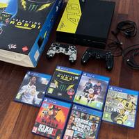 Playstation 4 con giochi e controller
