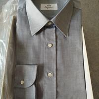 camicia grigia Ingram, manica lunga, 100% cotone.