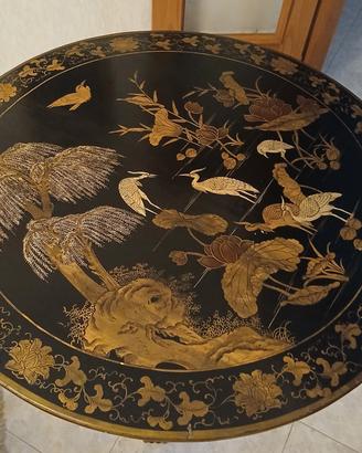 tavolo a vela antico stile chinoiserie