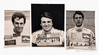 Foto piloti F1 anni 80 Ghinzani De Cesaris Capelli