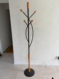 Appendiabiti x5 Antracite e legno Altezza 185 cm