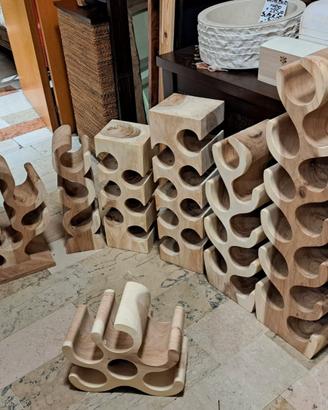 Portabottiglie in legno