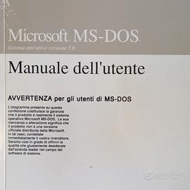 microsoft MS dos manuale utente originale vintage