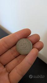 Moneta Grecia 5 drachmai