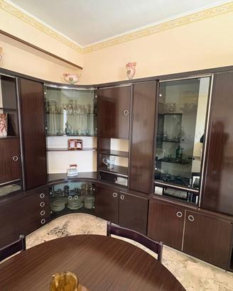 Parete Soggiorno Angolare + Tavolo e 6 Sedie