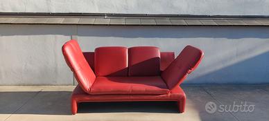 Divano pelle rossa