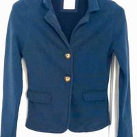 Giacca sportiva in felpa- colore blu con tasche la
