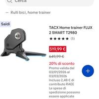 bici da corsa+ rullo interattivo+mtb