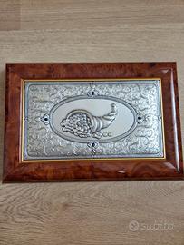 Set poker Vintage Alliani sigillato, legno-argento