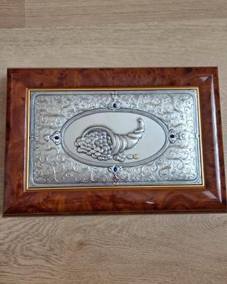 Set poker Vintage Alliani sigillato, legno-argento