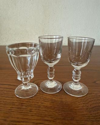 Tre bicchierini vintage