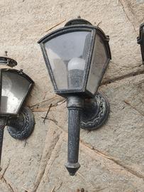 5 Lampade da esterno vintage da restaurare