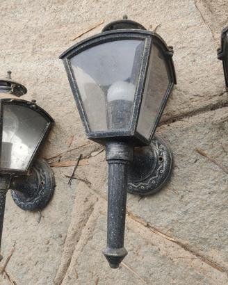 5 Lampade da esterno vintage da restaurare
