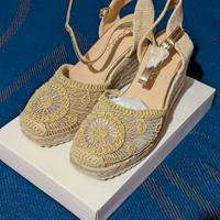 Sandali donna estivi in corda con zeppa Misura 38