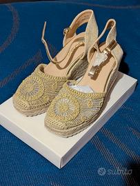 Sandali donna estivi in corda con zeppa Misura 38