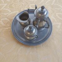 servizio da caffè e tè in peltro 