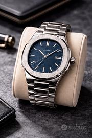 Orologio pin time acciaio-quadrante blu