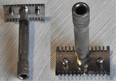 Rasoio di sicurezza e pennello da barba anni '40