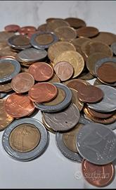 Stock 80 monete lire/euro.