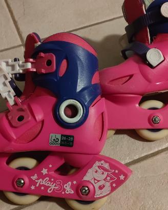 Pattini in linea Roller colore rosa