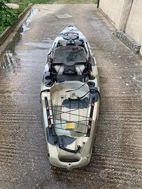 Kayak da pesca+ pagaia+ carrello