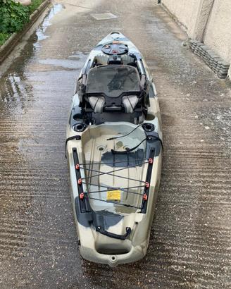 Kayak da pesca+ pagaia+ carrello