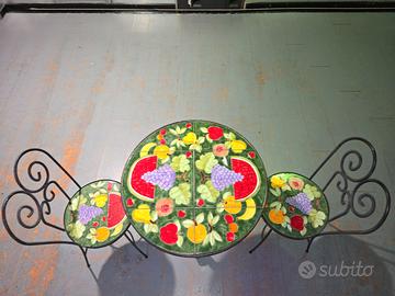 Set Tavolo e 2 Sedie Ceramica NINO PARRUCCA