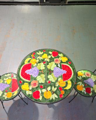 Set Tavolo e 2 Sedie Ceramica NINO PARRUCCA