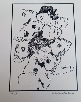 Enrico colombotto  rosso. lito 