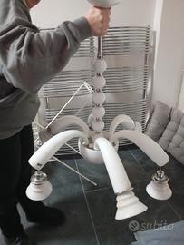 lampadario di murano bianco