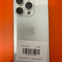 Iphon 14 pro 128GB bianco usato come nuovo