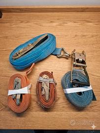 Set 4 Cinghie a Cricchetto per Fissaggio corda